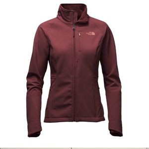 The North Face, maroon full zip jacket